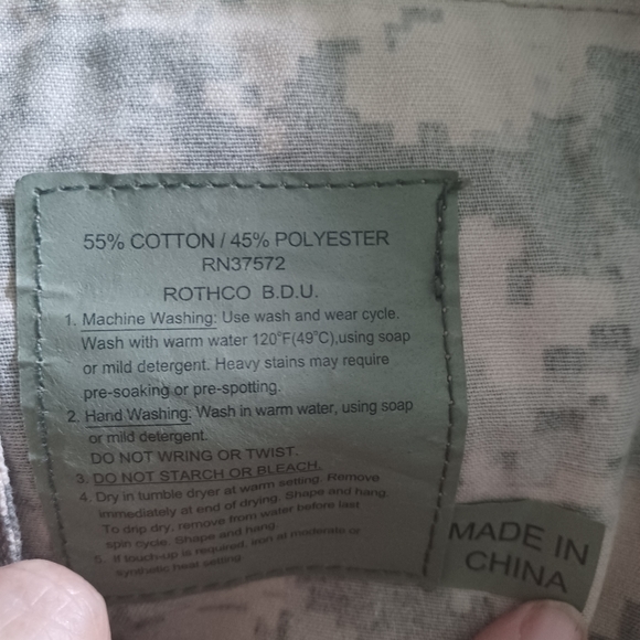 ROTHCO Camouflage Cargo Pants 35"- 39" men's womans  32" inseam adjustable tabs - Picture 3 of 8